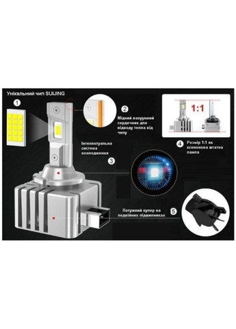 LED автолампи Ultra D5S 6000K QLine (373038256)