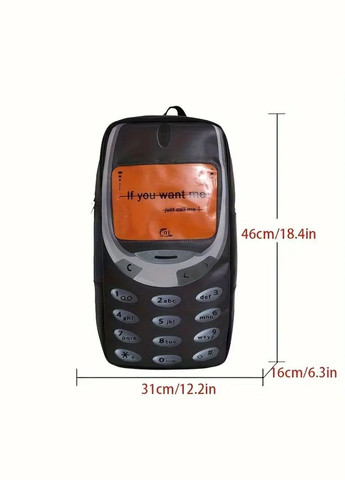 Рюкзак, портфель городской, школьный в виде телефона. No Brand (317351852)