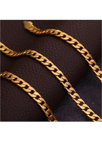 Чоловічий ланцюг золотий (колір) 55 см 6 мм, Чоловічий ланцюг на шию золотого кольору AAA (358935426)