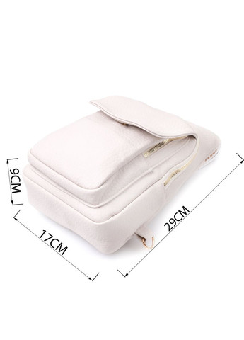 Сумка женская с одной лямкой через плечо из экокожи Vintage с карманами молочная (sku_22761) No Brand (329853200)