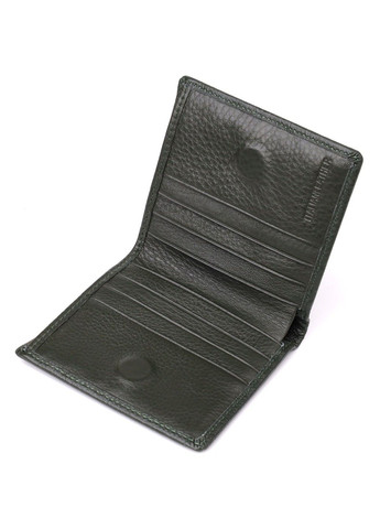 Жіночий гаманець на магніті з натуральної шкіри 23093 Зелений st leather (330642783)