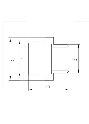 Ниппель редукционный 1"х1/2" ЗЗ латунный А0513А VA (336385330)