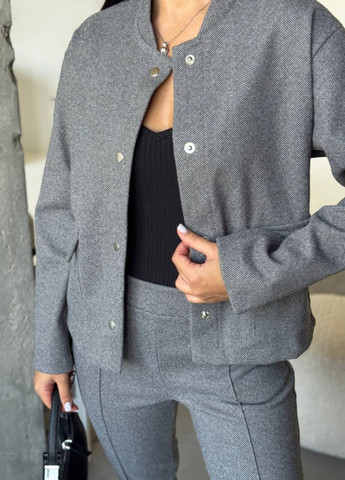 Базовый повседневный демисезонный костюм двойка: бомбер на кнопках + штаны Allthings (362219670)