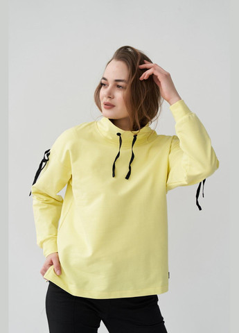 Спортивний костюм жіночий з кофтою на шнурках та штани чорні М11 фісташка UMON (315480902)