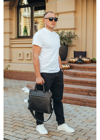 Чоловіча шкіряна сумка 30х38х8 см Tiding Bag (315872320)