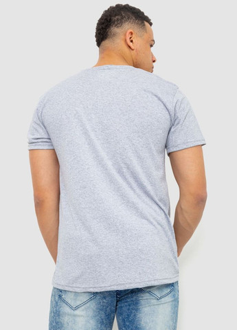 Світло-сіра футболка чоловіча однотонна базова, колір темно-синій, Ager