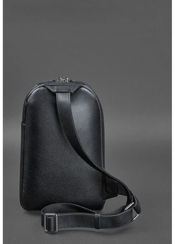 Темно шкіряний чоловічий рюкзак на одне плече Chest Bag BlankNote (398244228)