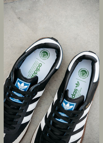 Чорні Осінні кросівки чоловічі і жіночі adidas samba vegan black grey | адідас самба веган чорні білі No Brand