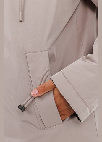 Бежевая зимняя пальто двустороннее Lora