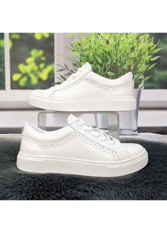 Кроссовки женские белые кожаные Мальви белые демисезоны (342322633)