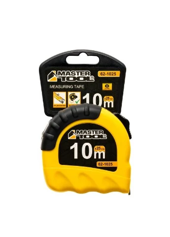Рулетка 10 м 25 мм тип "Shiftlock" фиксатор полотна нейлоновое покрытие 62-1025 Mastertool (372576990)