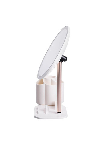 Зеркало для макияжа с подсветкой круглое настольное Ø21 см с подставкой Белое HP-10-9AW (A-033803) Yiwu (361857186)