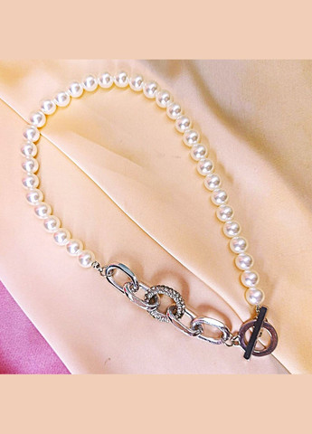 Стильное чокер колье Жемчуг-цепь No Brand (338217763)