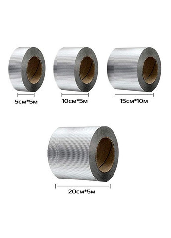 Бутилкаучукова стрічка герметизуюча фольгована HF 5см*5м*1,5 мм потовщена Losso (327041581)