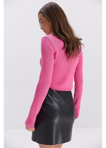 В'язаний кроп-топ із довгими рукавами та хвилястим низом м'ятний Arjen (353306009)