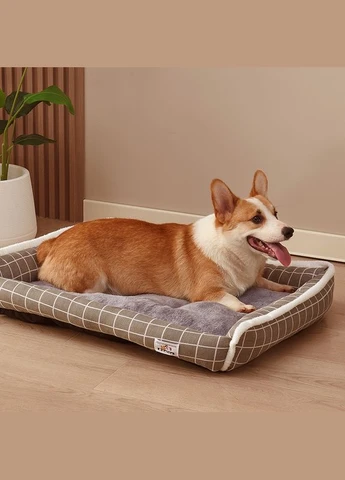 Лежак для собак Pet Style "Клітка" з бавовняним наповнювачем 70х50х14 см No Brand - (323232120)