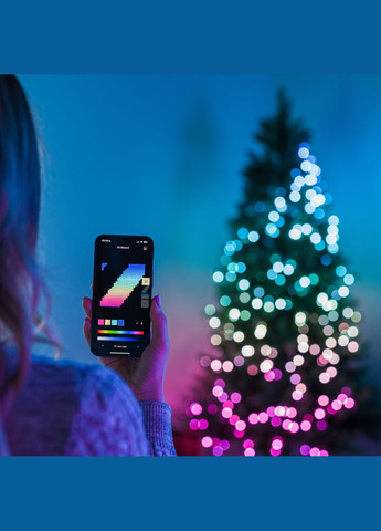 Гирлянда Smart LED Dots Lights RGB 200 IP44 10м прозрачный кабель Twinkly (315719642)