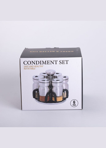 Набор банок для специй 6 шт 15х15х16 см карусель для хранения специй Yiwu (326177821)
