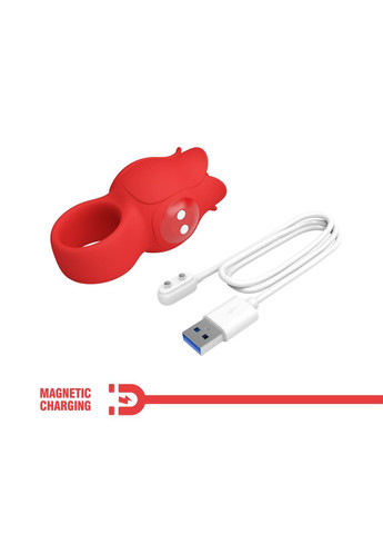 Насадка, що вібрує, на палець PRETTY LOVE JAE квітка, червона No Brand (360888067)