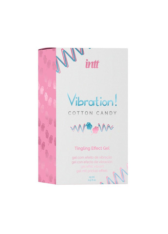 Жидкий вибратор Vibration Cotton Candy (15 мл), густой гель, очень вкусный, действует до 30 мин Intt (345708768)