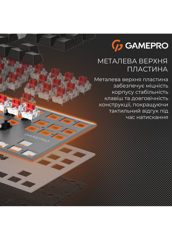 Клавіатура бездротова Genesis Joker Pro MK124G Pro Gray GAMEPRO (369723241)