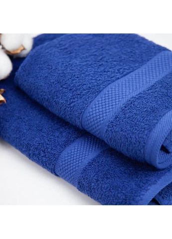 Бавовняний рушник для обличчя 50*90 см, 470 г/м2 Honey Синій (251505090) ТЕП однотонний синій