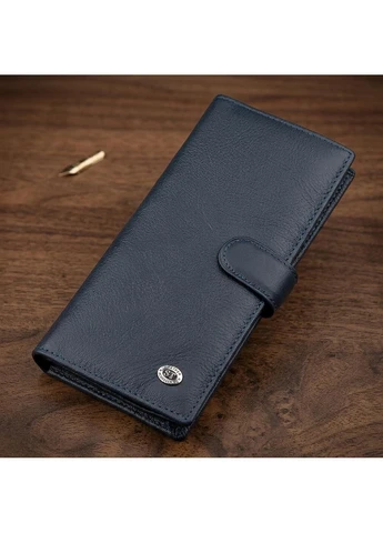 Мужской купюрник ST Leather (ST147) кожаный Синий Верховинка 18365 (398255201)