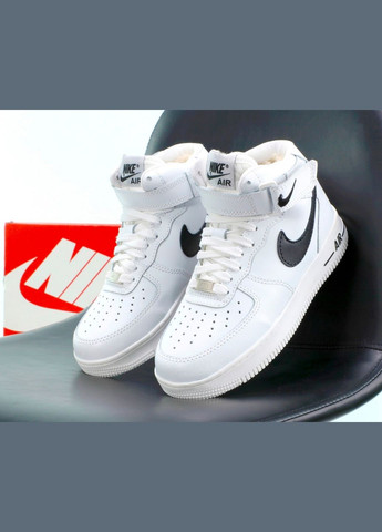 Кросівки зимові жіночі і чоловічі Nike Air Force 1 winter high white fur | Найк Аір Форс 1 високі білі з хутром No Brand білі зими (309006113)