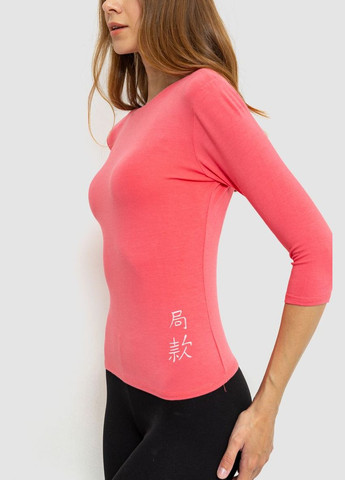 Коралловая футболка женская с удлиненным рукавом Ager 186R304