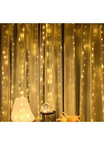 Гірлянда штора Водоспад 240 led 3D 3х2 м Золотий (1308645093) FMA (368754297)
