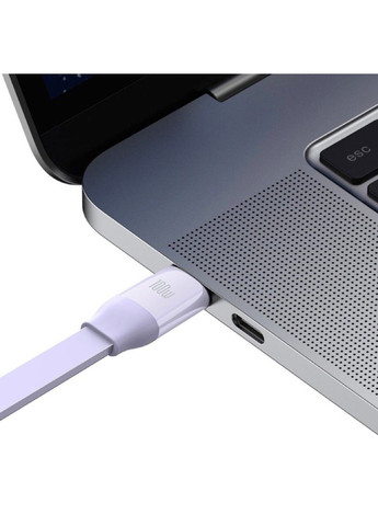Кабель Bright Mirror 2 Series Retractable 3-in-1 Fast Charging Data Cable Type-C to M+L+C 100W 1.1m Purple Baseus (371363134)