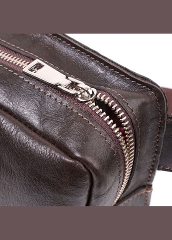 Сумка мужская кожаная через плечо бананка на пояс 22575 Коричневый Grande Pelle (306882233)