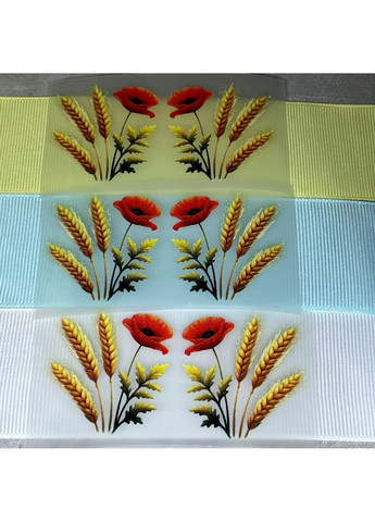 ТермоНаклейка - Букет Мак-Колоски, размер 4*3,5 см (одной наклейки), 1 пара No Brand (316702652)