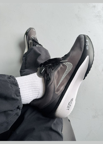 Черные демисезонные кроссовки мужские nike zoom fly 6 black grey | найк зум флай 6 черные No Brand