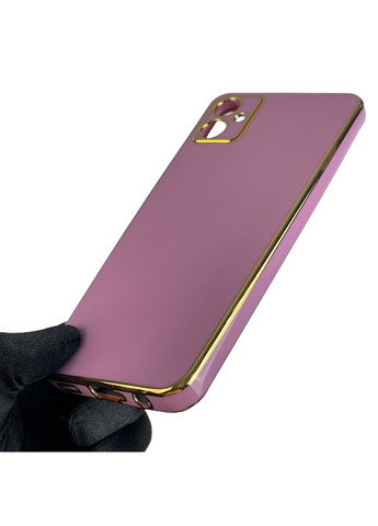 Чохол для Galaxy A05 SM-A055F із золотою окантовкою із захистом камери на самсунг а05 бузковий Samsung (366021033)