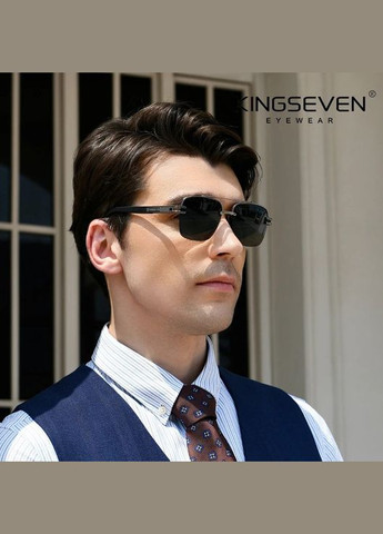 Поляризационные солнцезащитные очки для мужчин и женщин N7666 Gun Gray Box KINGSEVEN (339671917)