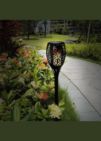 Садовий світильник на сонячній батареї ліхтар Смолоскип з ефектом полум'я мерехтливий вогонь 12 LED 515 мм No Brand (345701967)