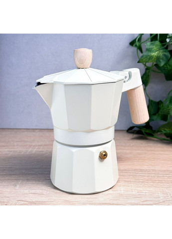 Гейзерна кавоварка алюміній 150 мл кремова GT-10063 Deli Gusto (369477917)