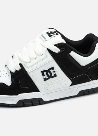 Белые демисезонные кроссовки мужские dc stag white black | дц белые No Brand