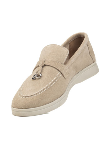 No Brand Женские Лоферы (1098ТZА) серо-бежевый з натуральная замша, — (334293665)