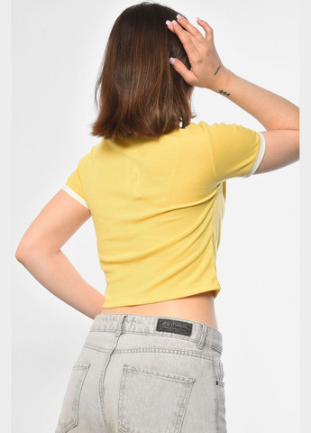 Футболка жіноча жовтого кольору Let's Shop - (299147767)