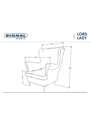 Кресло Lady Velvet Карри LADYV68 Signal (372178605)