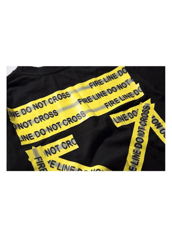 Футболка чорна Off-White Do Not Cross Black T-Shirt Unisex (356677870)
