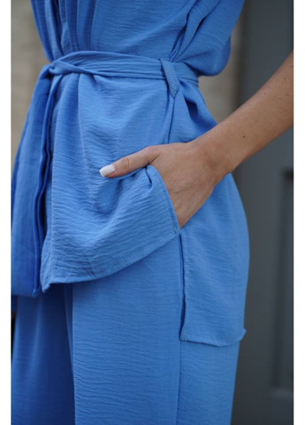 Костюм американский креп жатка брюки и рубашка с поясом Україна (348418428)