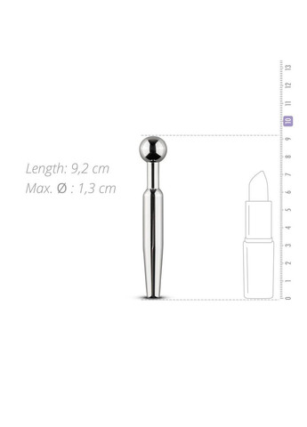 Порожнистий уретральний стимулятор Gear Unbendable - Hollow Penis Plug, дл. 7,5см, діам 12мм SО4582 Sinner (303901836)