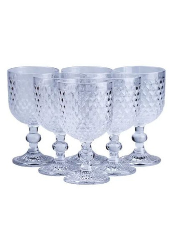 Набор бокалов 6 штук по 400 мл из толстого стекла прозрачный TS Kitchen (331768902)