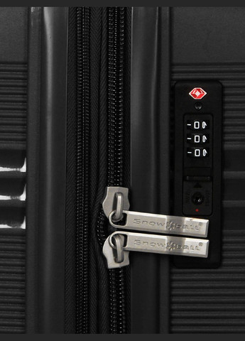 Чемодан средний M полипропилен 21204 67×47×27см 66+13л Черный Snowball (297643762)