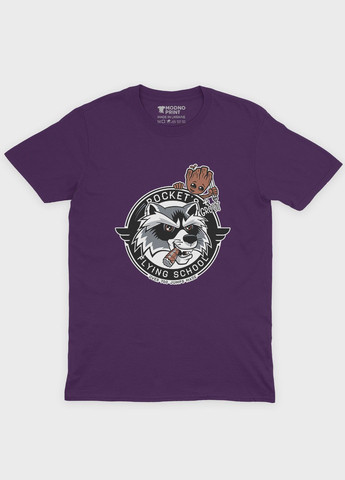 Фиолетовая демисезонная футболка для мальчика с принтом супергероев - стражи галактики (ts001-1-dby-006-017-003-b) Modno