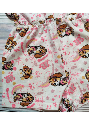 Бело-розовый летний комбинезон шорты из Paw Patrol р. 116, 128 Disney (354792619)
