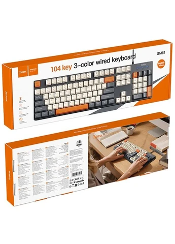 Клавіатура Hoco GM61 Murphy провідна USB 445x130x35 мм ABS-пластик чорна No Brand (402069140)